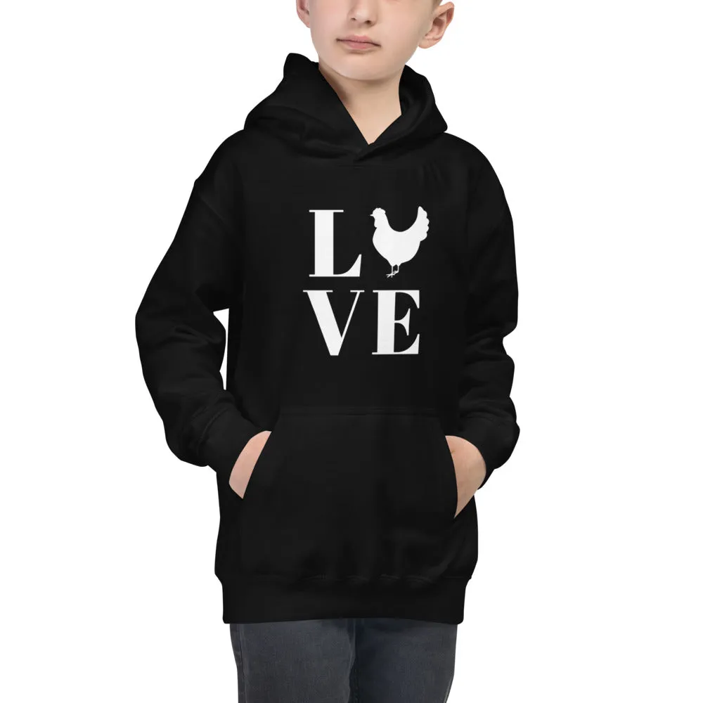 Chicken Love Kids Hoodie