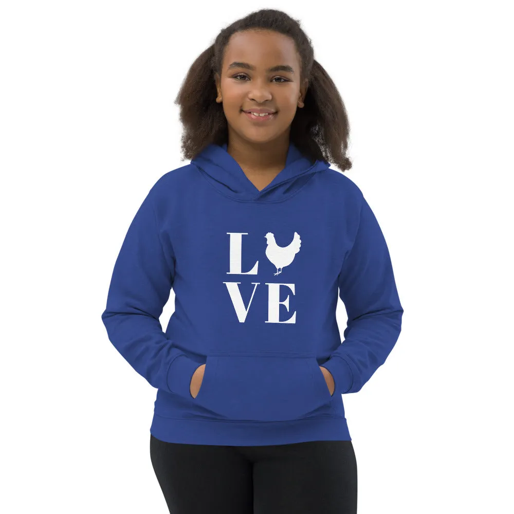Chicken Love Kids Hoodie