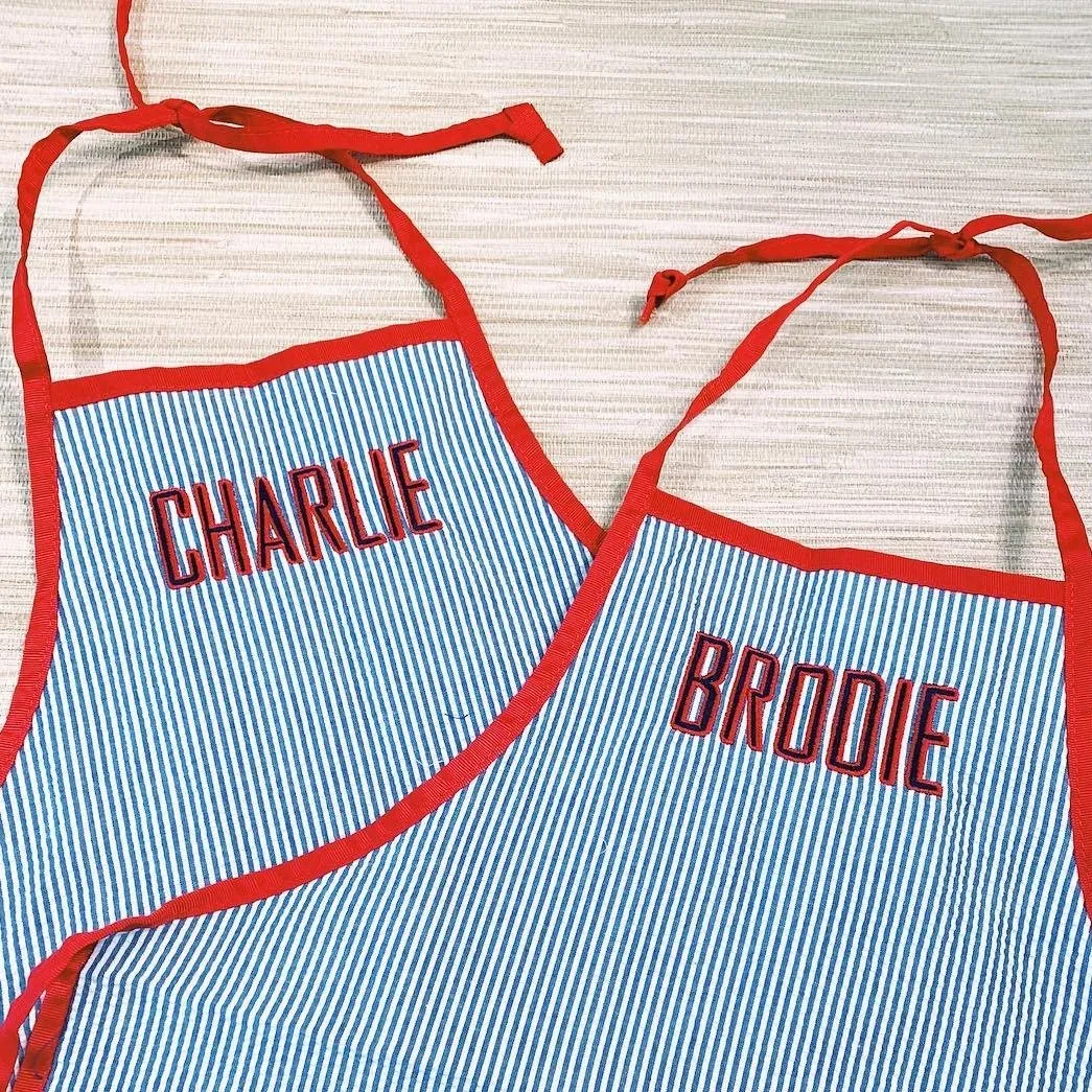 Children's Seersucker Apron & Art Smock
