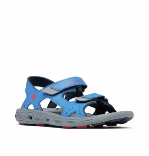 Columbia Youth Techsun Vent Sport Sandal, Stormy Blue/Mountain Red, 6