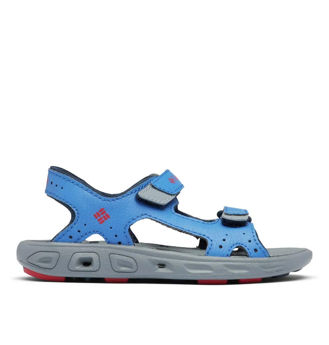 Columbia Youth Techsun Vent Sport Sandal, Stormy Blue/Mountain Red, 6