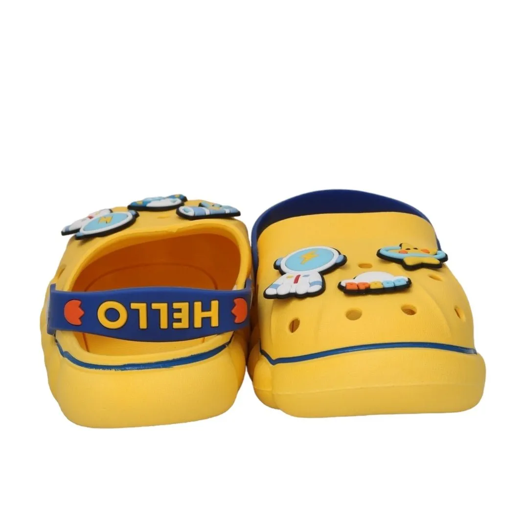 Cosmic Comfort Kids' Yellow Space Clogs - To Infinity and Beyond!