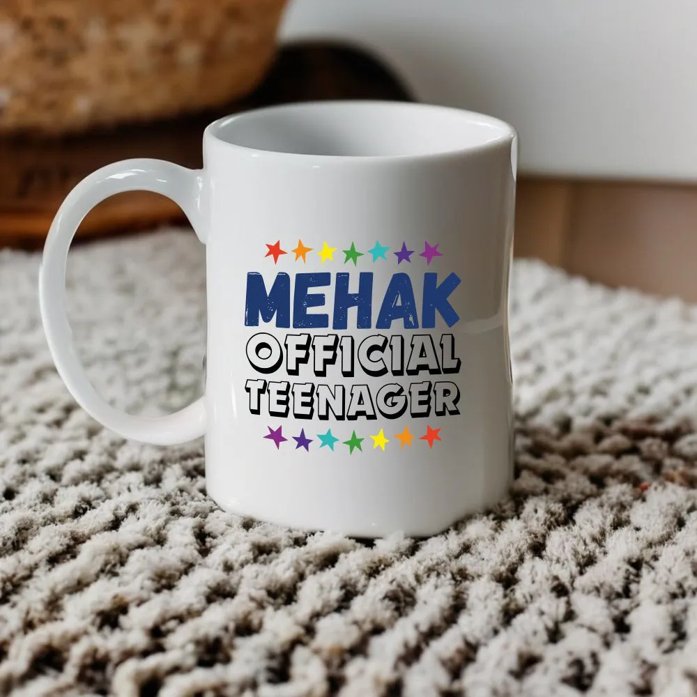 Custom Name Official Teenager White Coffee Mug