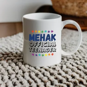 Custom Name Official Teenager White Coffee Mug