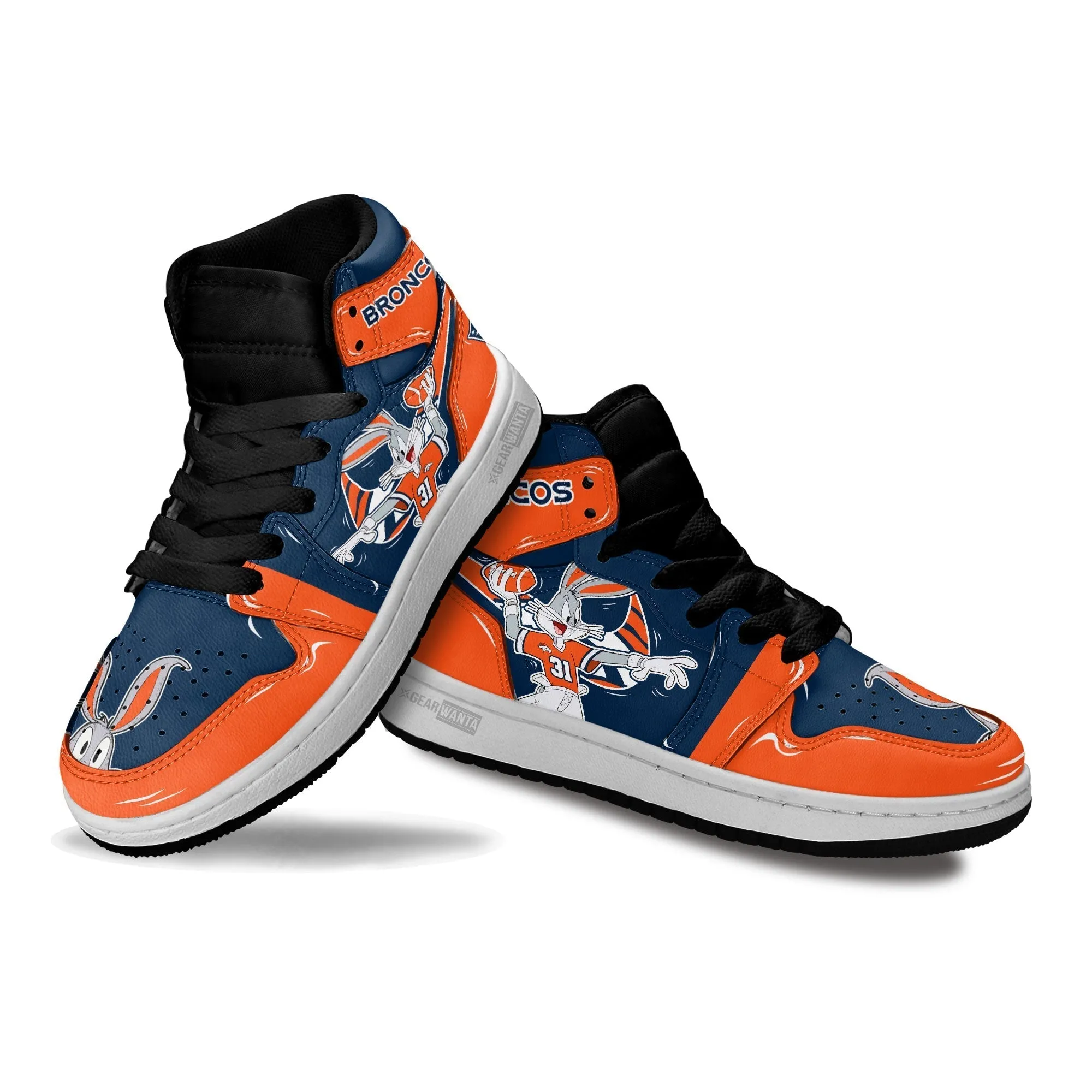 Denver Broncos Kid J1s Sneakers Custom