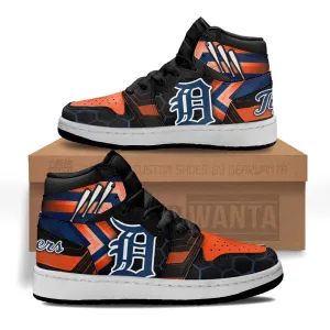 Detroit Tigers Kid J1s Sneakers Custom