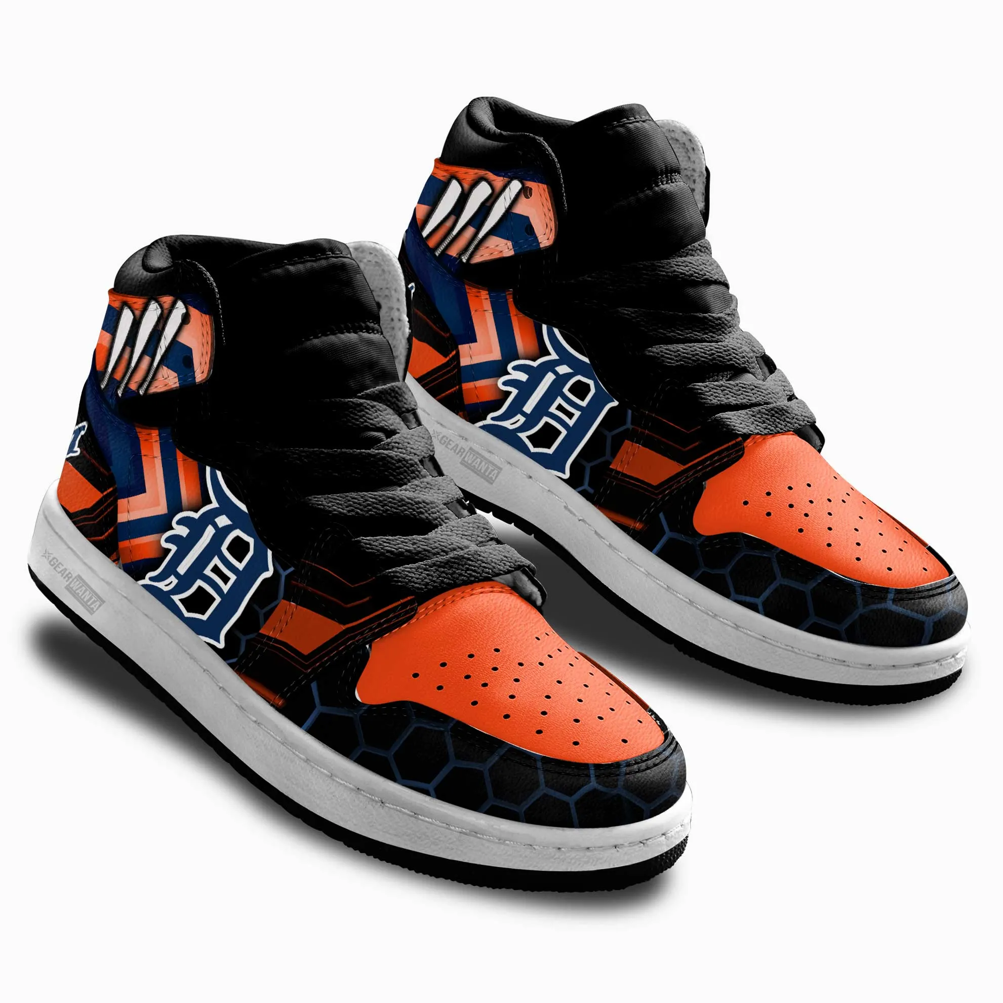 Detroit Tigers Kid J1s Sneakers Custom