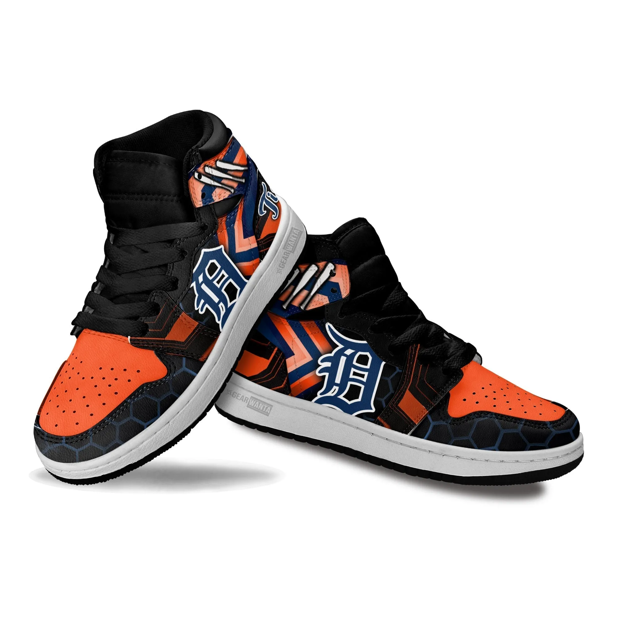 Detroit Tigers Kid J1s Sneakers Custom