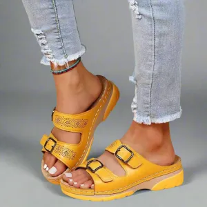 Dorothee | Wedge Sandals with Double Straps – Comfortable and Stylish