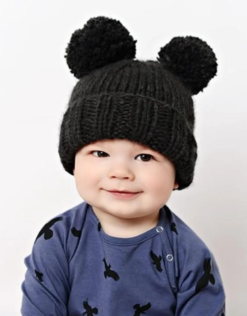 Double Pom Knit Hat
