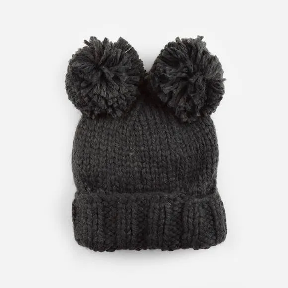 Double Pom Knit Hat