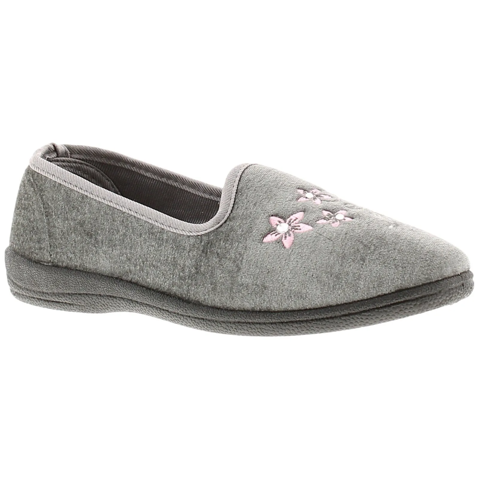DR KELLER WOMENS SLIPPERS LADIES WIDE FIT CUSHIONED WARM ADJUSTABLE FLEECE SHOE