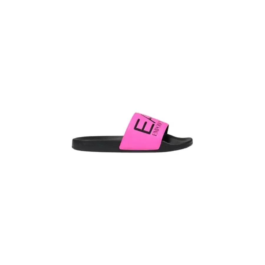 EA7 Women Slip-On White Slippers for Spring/Summer