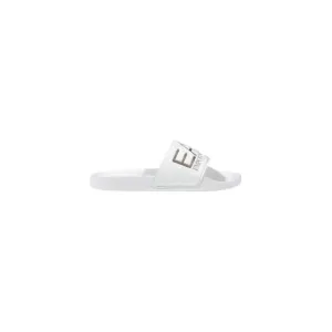 EA7 Women Slip-On White Slippers for Spring/Summer