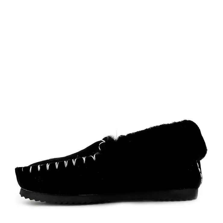 EMU Ridge Molly Moccasin Black Slippers