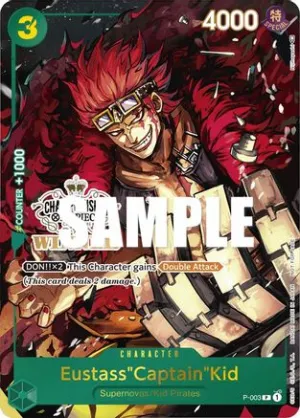 Eustass"Captain"Kid (Store Championship Vol. 2 Winner) (P-003) - One Piece Promotion Cards