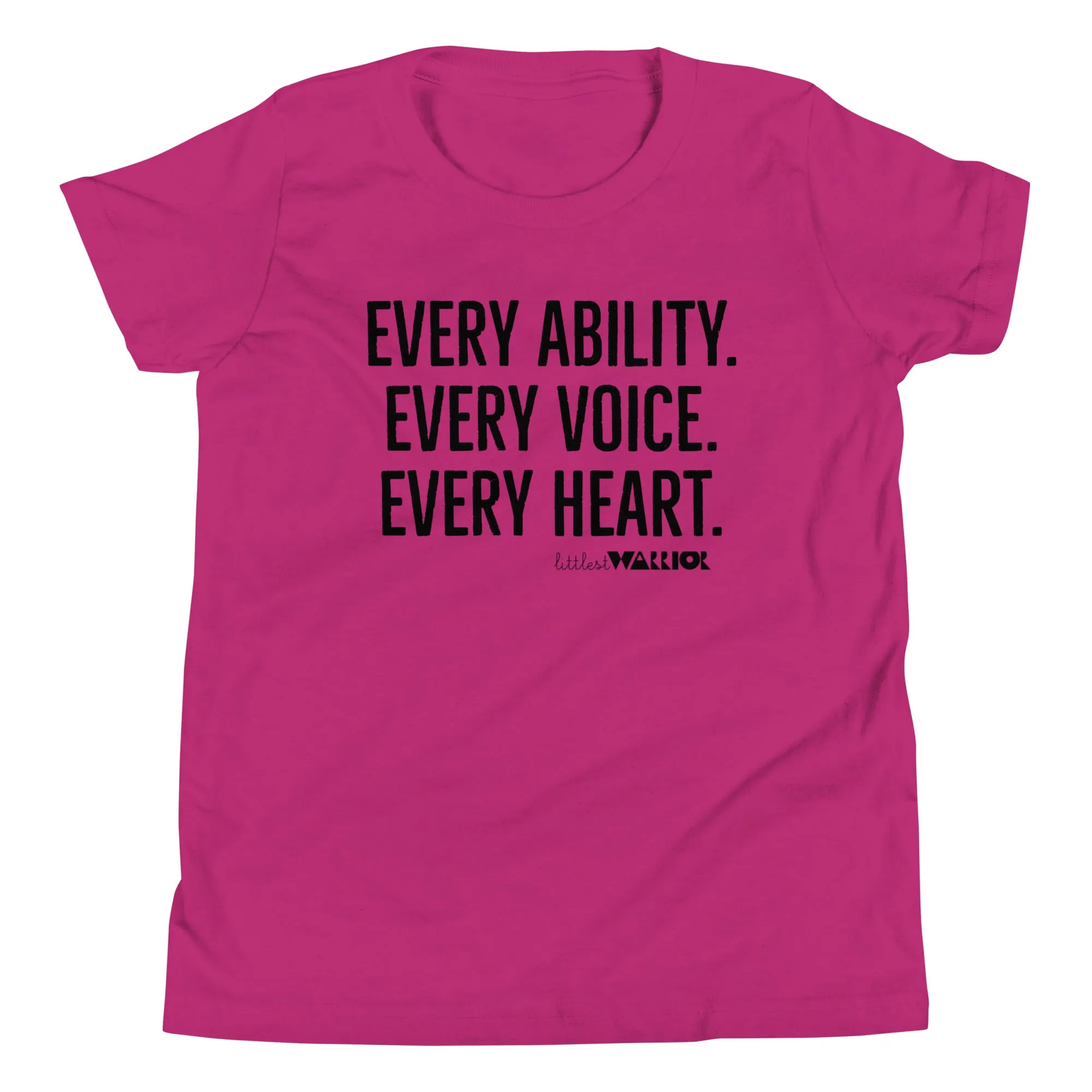 Every Ability. Every Voice. Every Heart. Youth Short Sleeve Tee