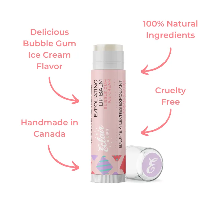Exfoliating Lip Balm - Bubble Gum Ice Cream