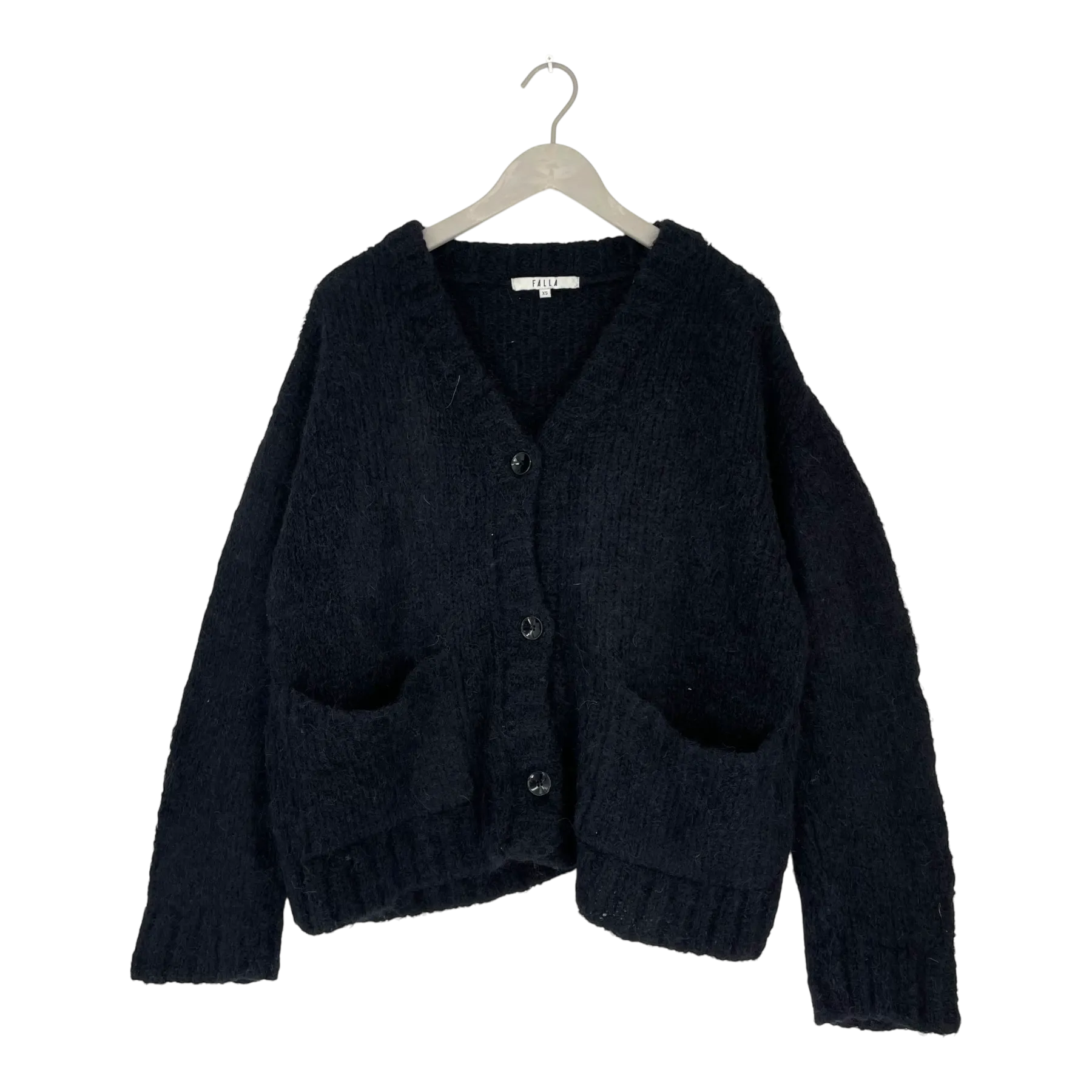 Falla knit cardigan, black | woman XS