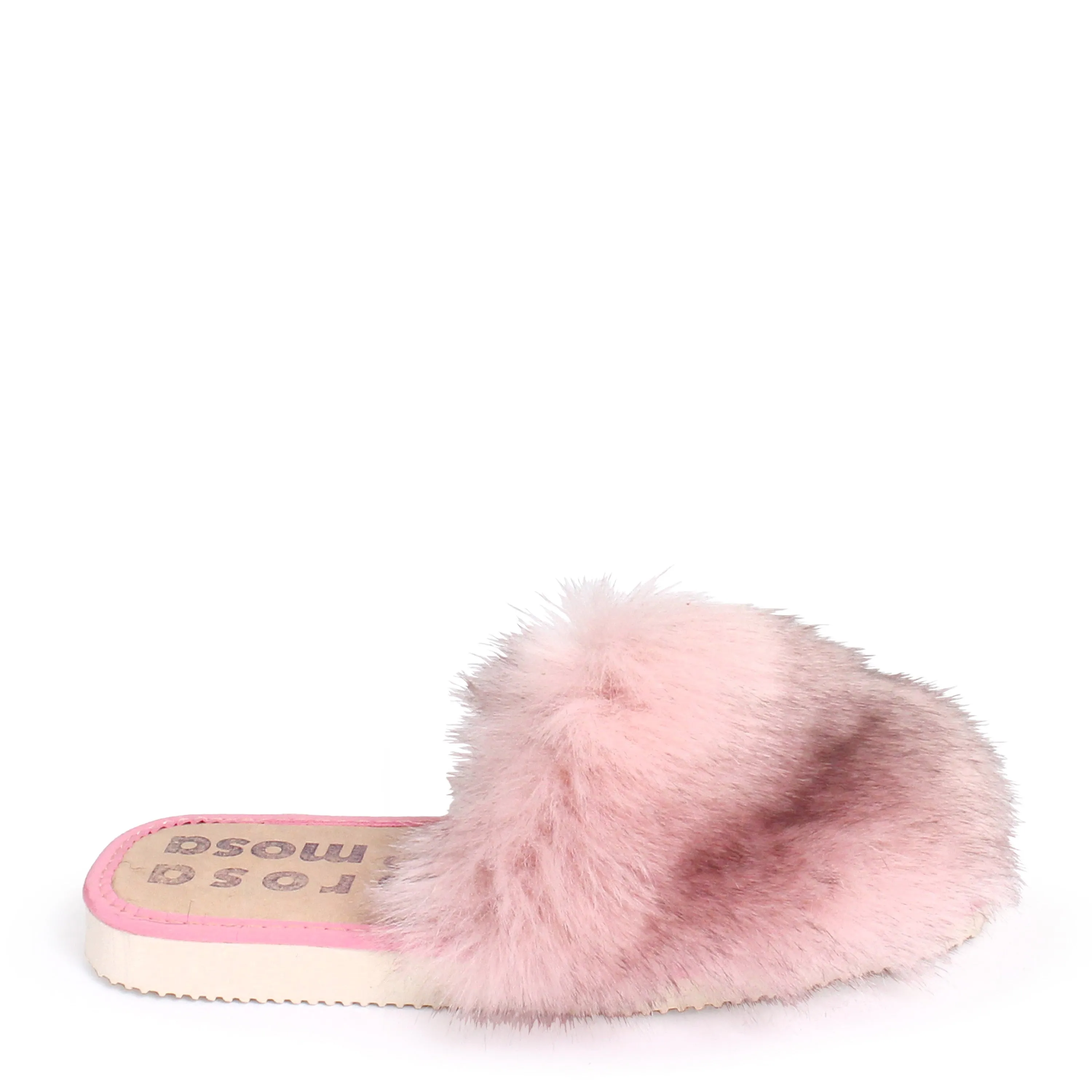 Faux Fur Slippers   Rose