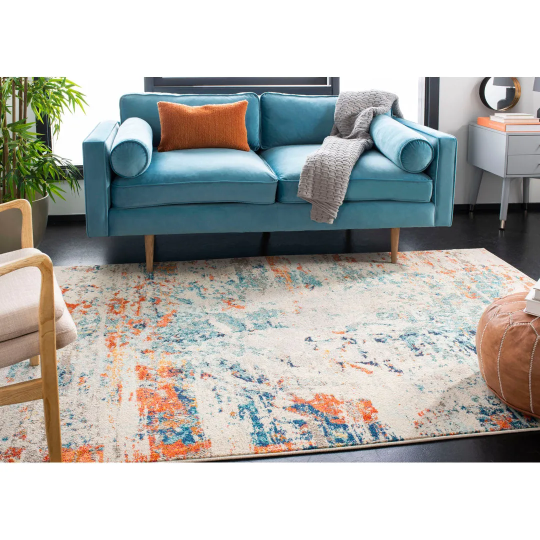 Felty Abstract Cream/Orange/Blue Rug Langley Street® Rug Size: Rectangle 8' x 10'