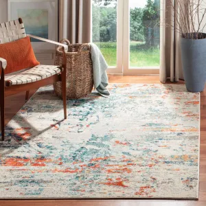 Felty Abstract Cream/Orange/Blue Rug Langley Street® Rug Size: Rectangle 8' x 10'