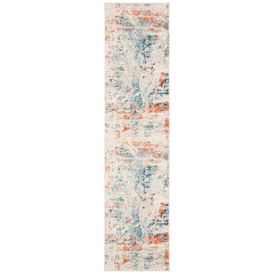Felty Abstract Cream/Orange/Blue Rug Langley Street® Rug Size: Runner 2'2" x 10'
