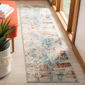 Felty Abstract Cream/Orange/Blue Rug Langley Street® Rug Size: Runner 2'2" x 10'