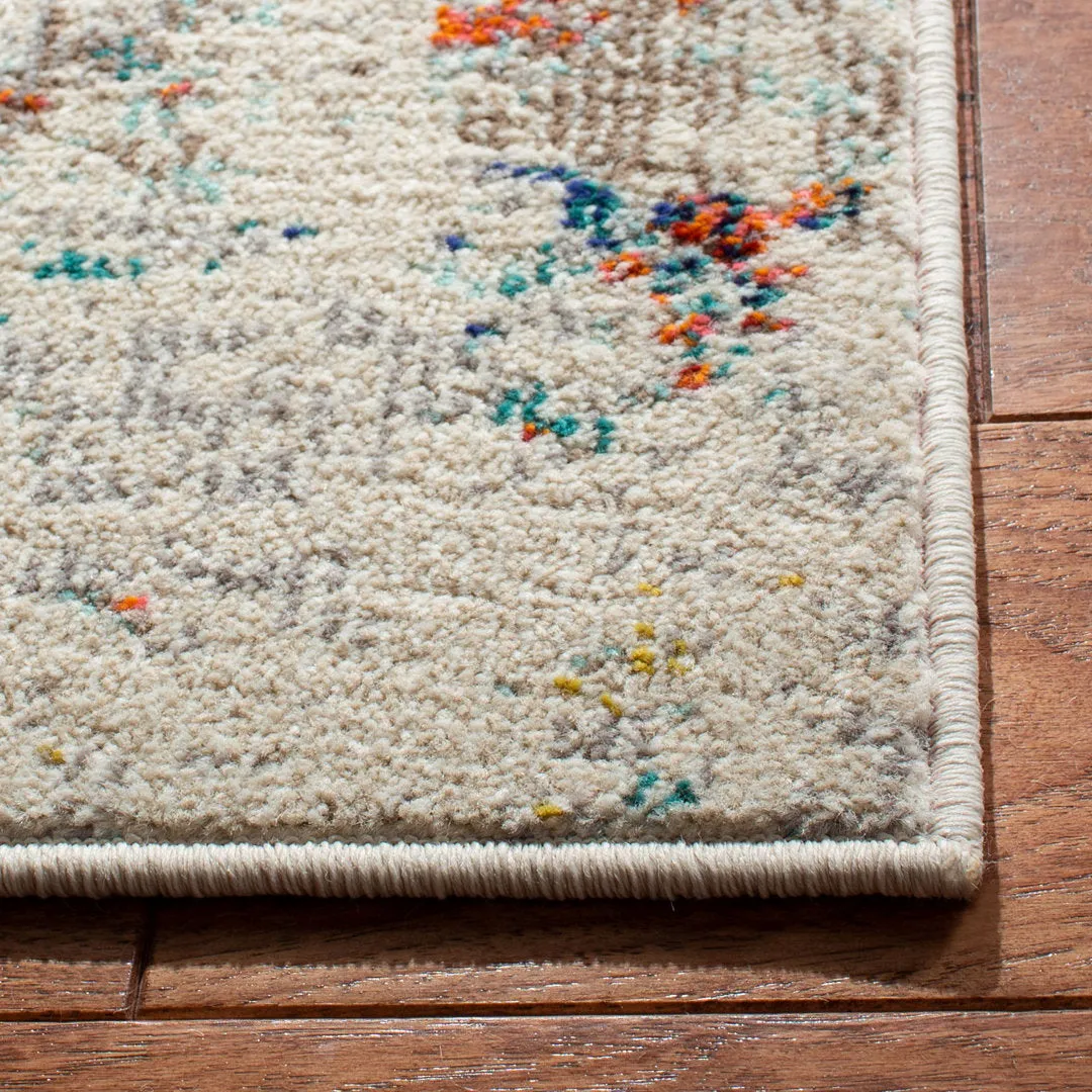 Felty Abstract Cream/Orange/Blue Rug Langley Street® Rug Size: Runner 2'2" x 10'