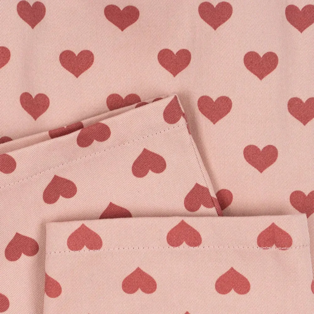 Fen Heart Print Trousers (Amour Rouge)