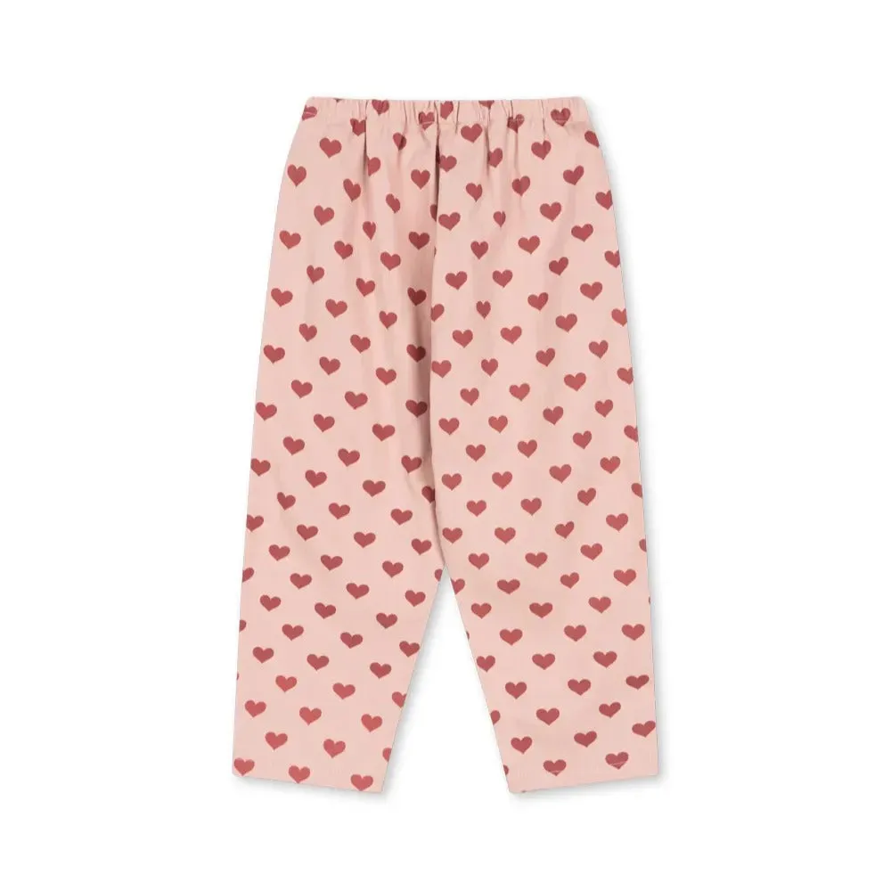 Fen Heart Print Trousers (Amour Rouge)
