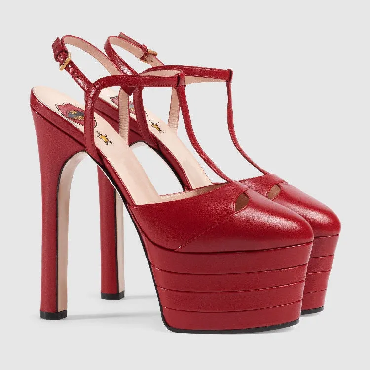 Fine High Heel Riveted Sandals