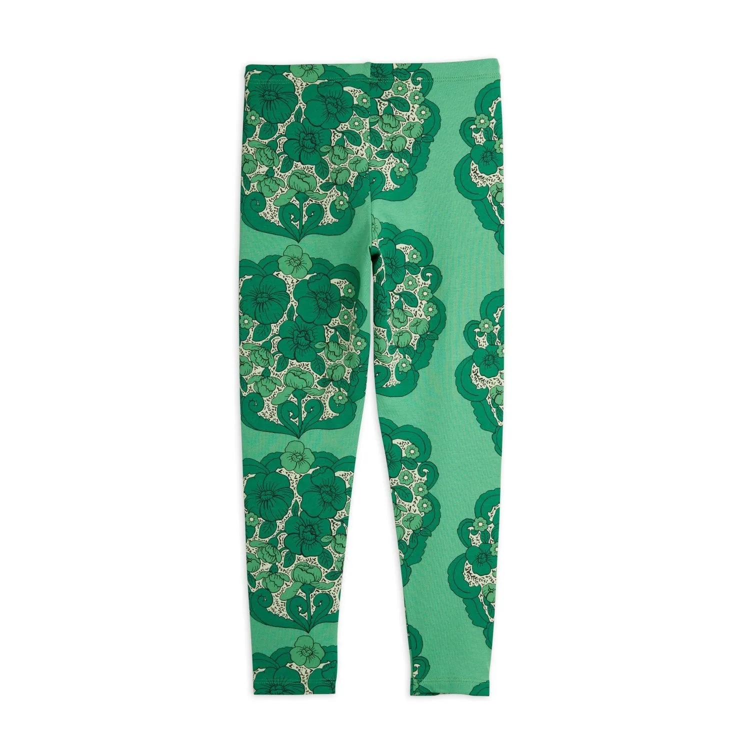 Flower Leggings (Green) by Mini Rodini
