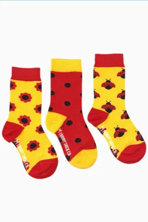 Friday Socks - Kids Mismatched Socks | Ladybug