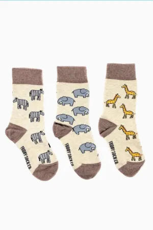 Friday Socks - Kids Mismatched Socks | Safari