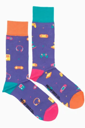 Friday Socks - Mens Mismatched Socks | Video Games