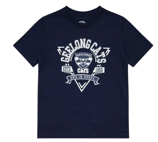 Geelong Cats Youths Banner Tee