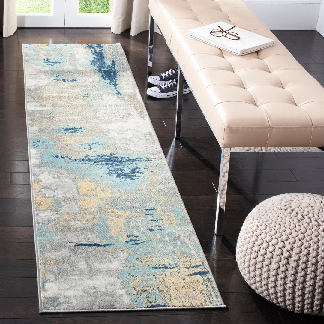 Genessys Performance Abstract Rug 17 Stories Rug Size: Runner 2' x 14'