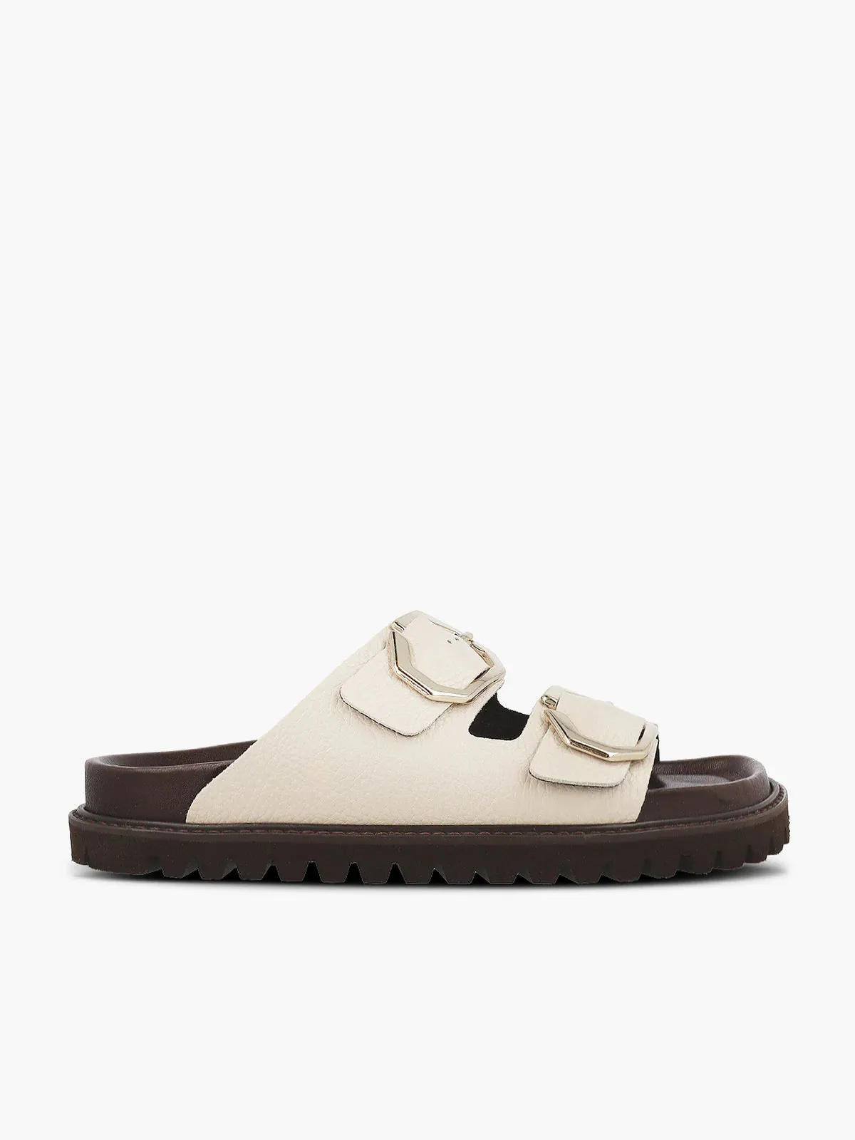 Genuins - G106271 Cream Leather Mule