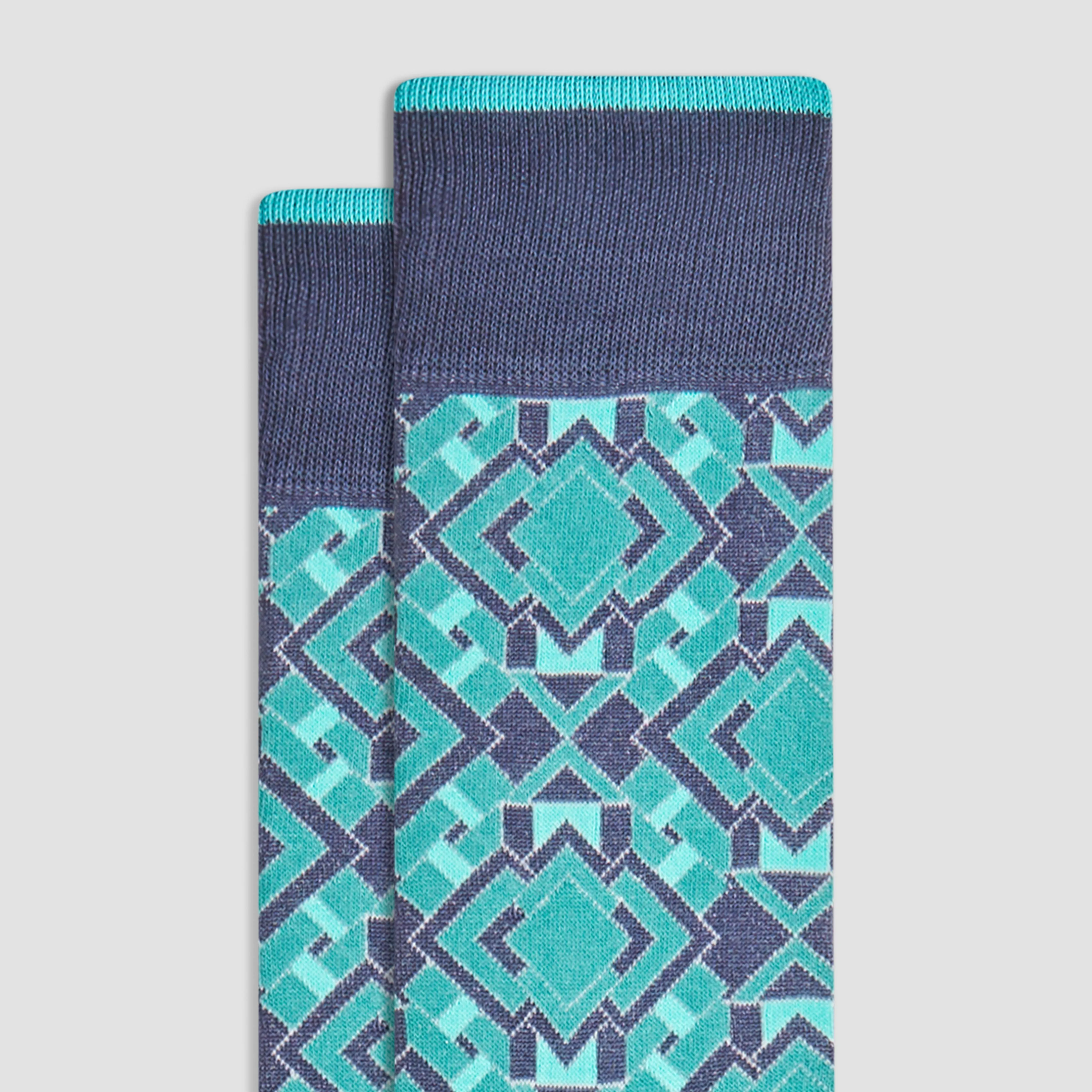 Geometric Mid-Calf Socks