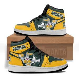 Green Bay Packers Kid J1s Sneakers Custom