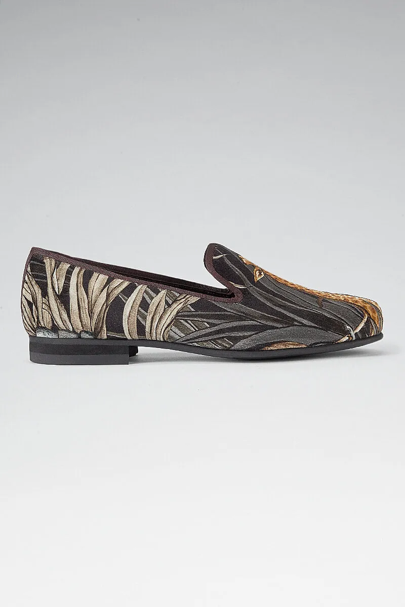 Grey Sabie Forest Velvet Slippers