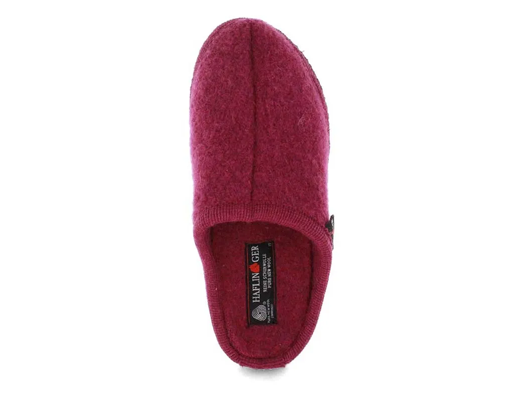 HAFLINGER Men Women Felt Slippers 'Alaska', mulberry