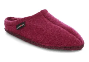 HAFLINGER Men Women Felt Slippers 'Alaska', mulberry