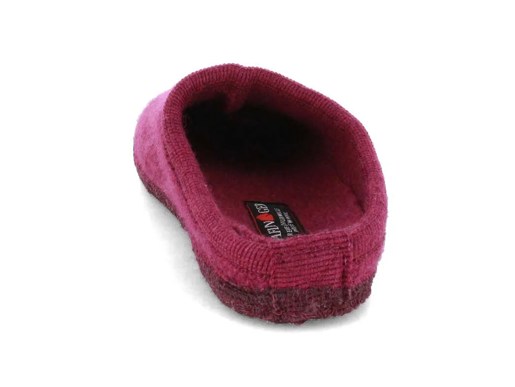 HAFLINGER Men Women Felt Slippers 'Alaska', mulberry