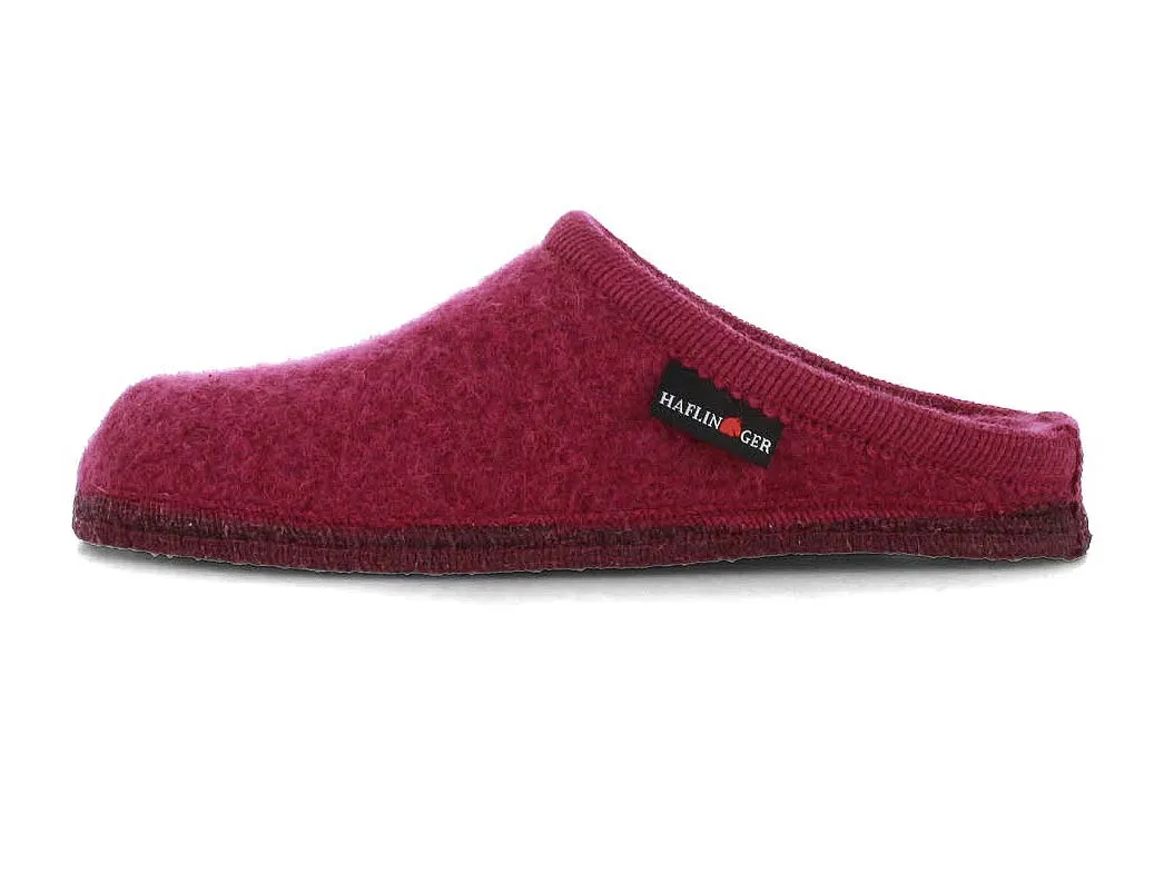 HAFLINGER Men Women Felt Slippers 'Alaska', mulberry