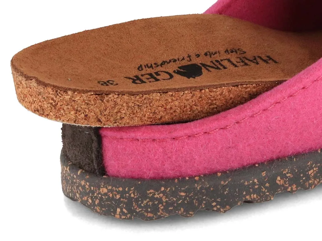 HAFLINGER Women Felt Slippers 'Manhattan', pink