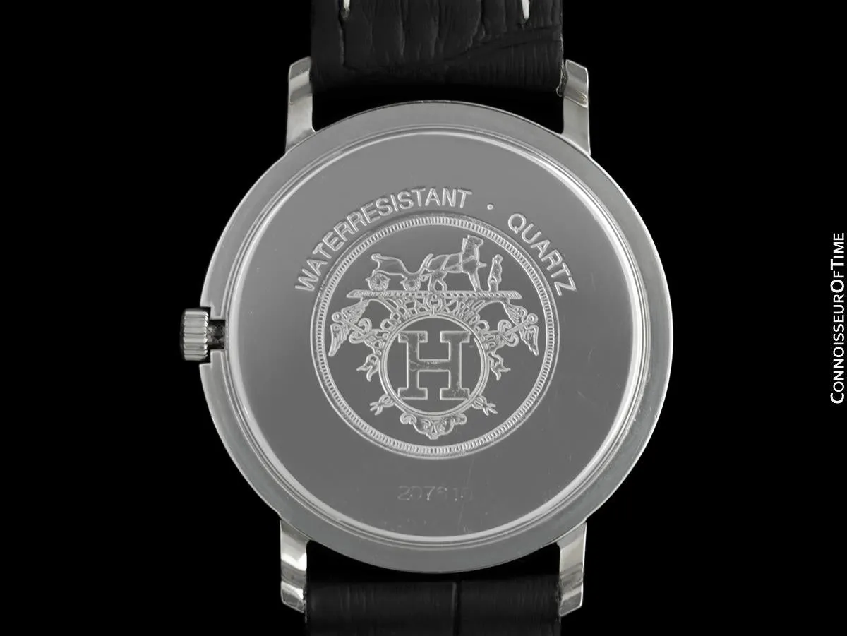 Hermes Mens Clipper 2-Tone Quartz Watch - Stainless Steel & 18K Gold Plated
