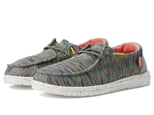 Hey Dude Wendy Stretch Loafers for Little and Big Kids with Low-Top Silhouette and Lace-Up Closure Peacock Pink 1 Little Kid M