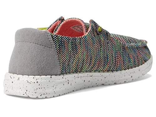 Hey Dude Wendy Stretch Loafers for Little and Big Kids with Low-Top Silhouette and Lace-Up Closure Peacock Pink 1 Little Kid M